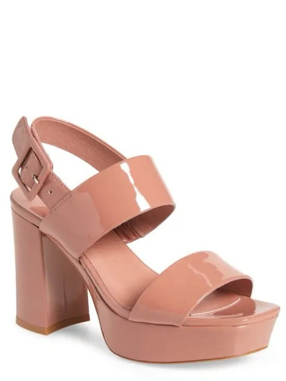 Jeffrey Campbell Ammaly Platform Slingback Sandal - Dusty Patent Pink - 7 1/2